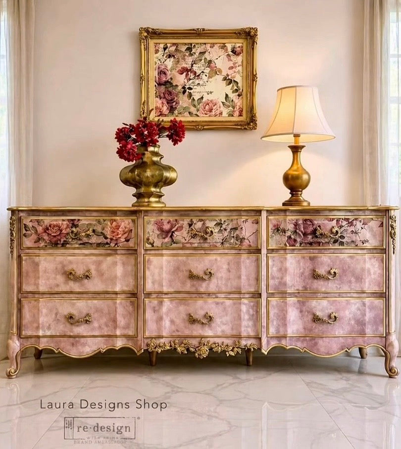 Dusty Velvet Mauve decoupage fiber