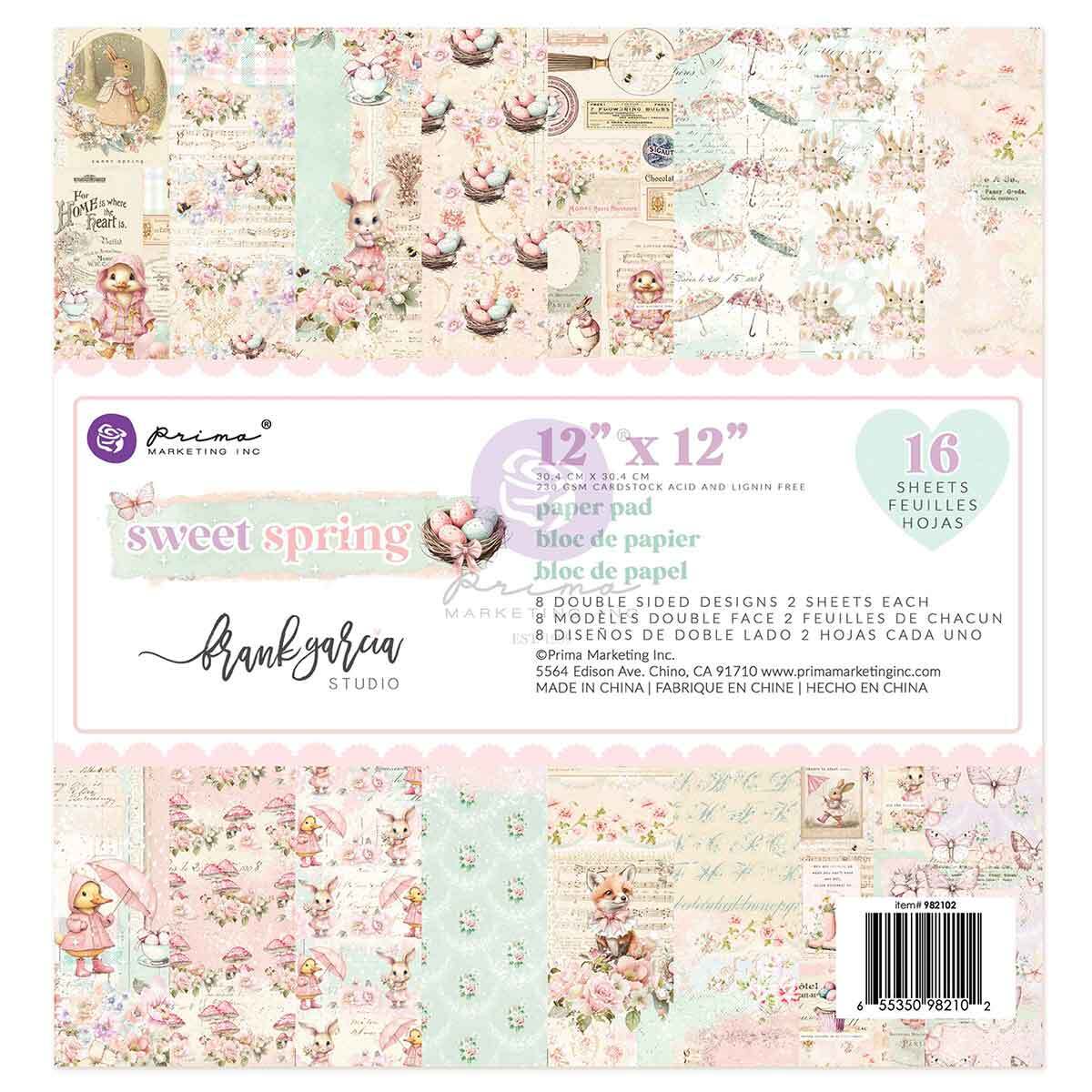 Sweet Spring 12”x12” paper pad