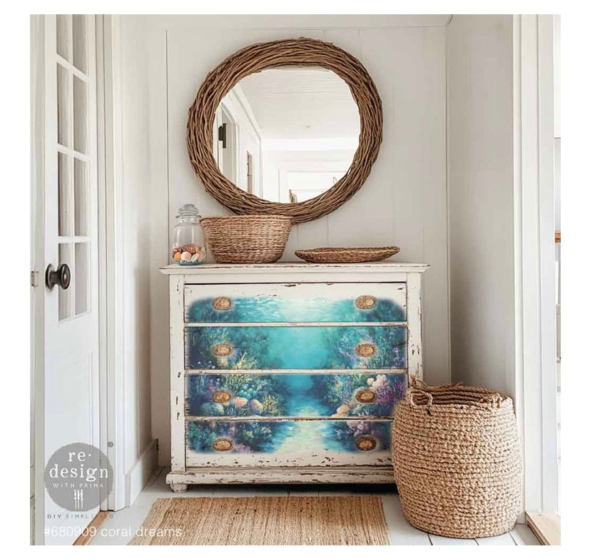 Coral Dreams A1 decoupage fiber