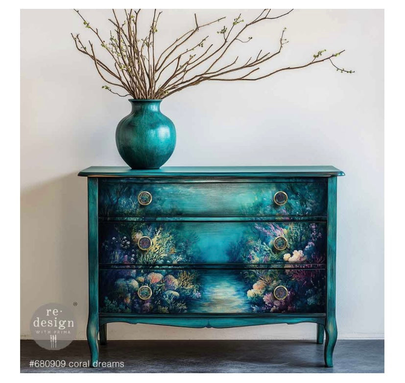 Coral Dreams A1 decoupage fiber