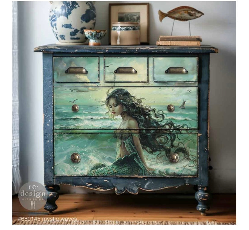 Mystic Waves A1 decoupage fiber