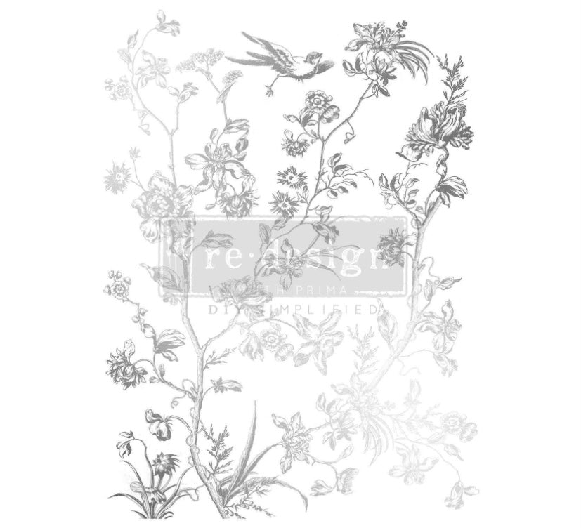 Silver Bird foil transfer