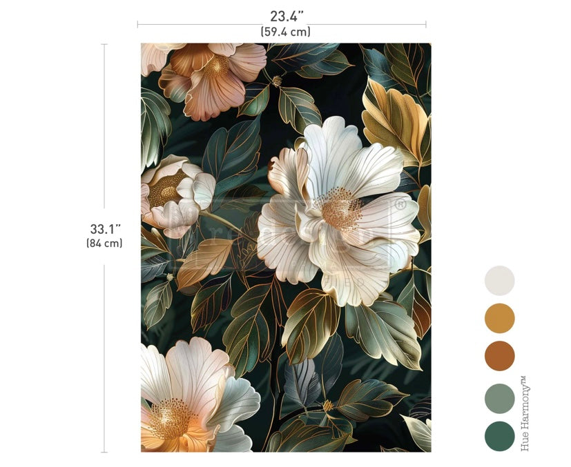 Opulent Petal A1 decoupage fiber