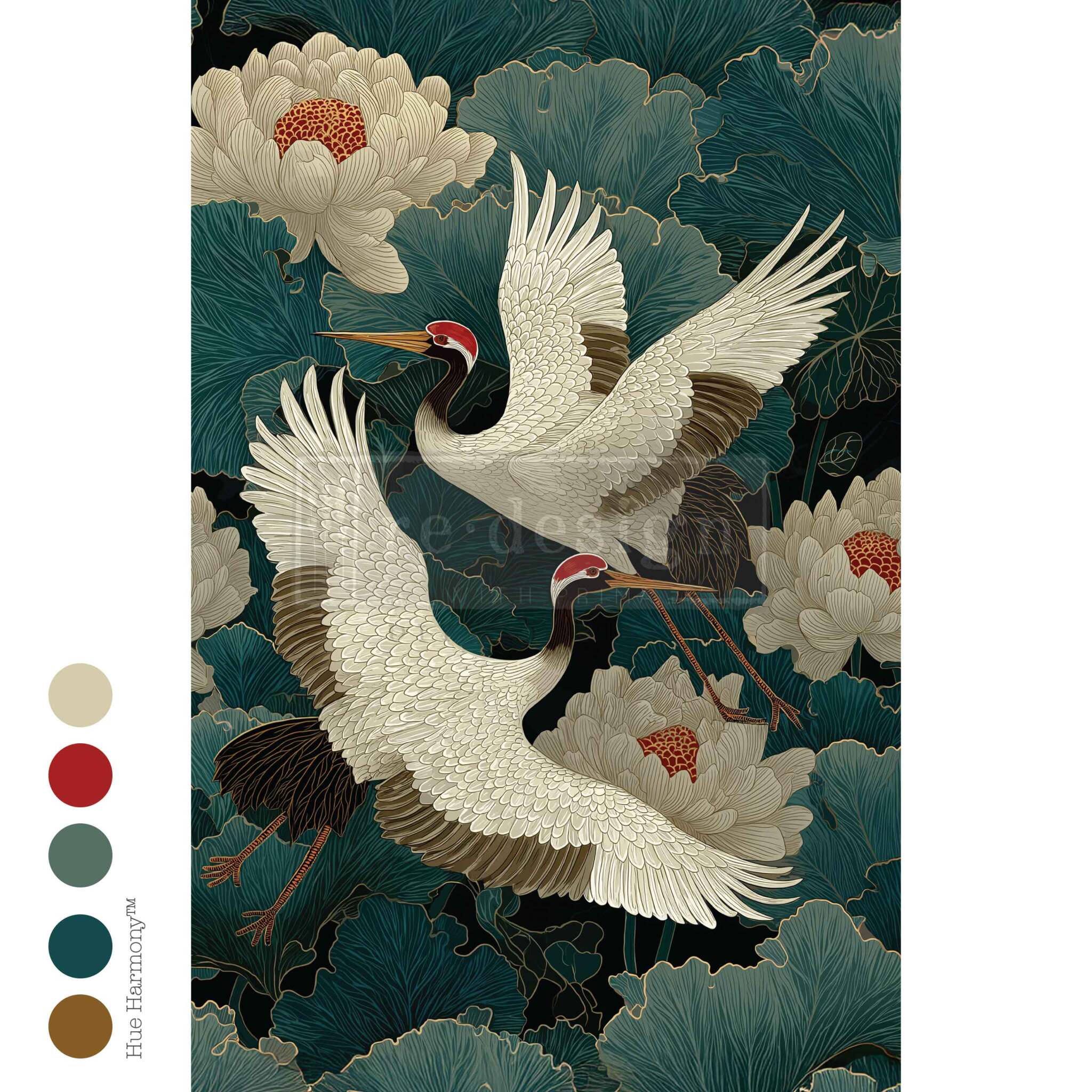 Grace in Flight decoupage fiber