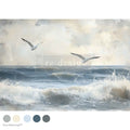 Echoes on the Water decoupage fiber