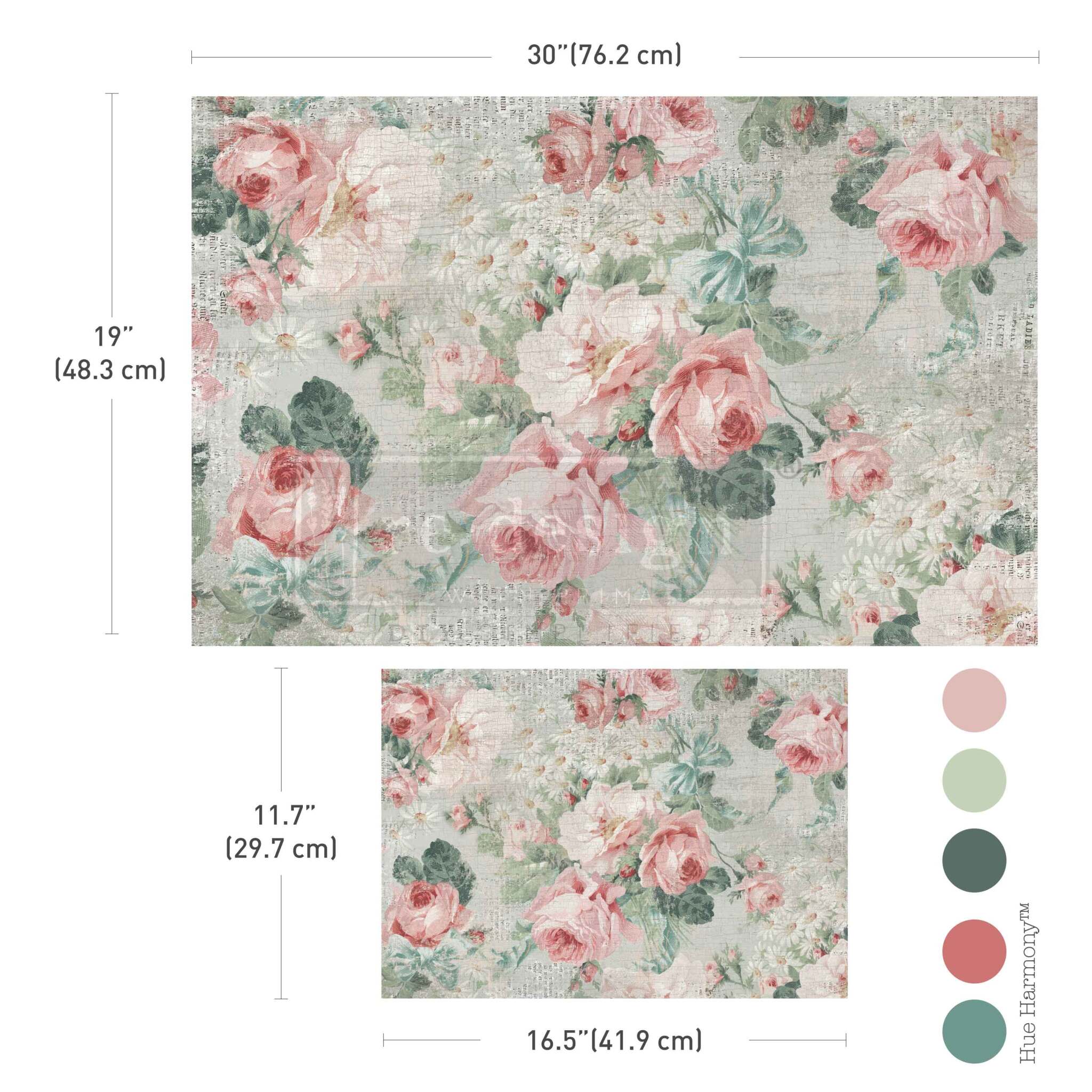 Pink Blossom Bliss decoupage fiber